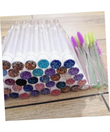 WOFASHPURET Fake Eye Lashes 10pcs Hollow with Drill Eyelash Holder Lash Brush Colorful Lash Curler Woman Lip Gloss Tube 11x1.2cm Random Color - Buy Online on SooperMarket.com