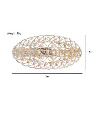 IPINK Pearl Flower Hair Clip Barrette - Elegant Women's Hairpin - Buy Online on SooperMarket.com