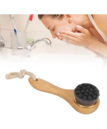 Manual Facial Cleansing Brush Long Wooden Handle Super Soft Manual Exfoliating Facial Brush Exfoliating Deep Cleansing for Home - Buy Online on SooperMarket.com