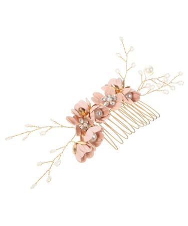 Gogogmee Flower Hair Comb Hair Comb Wedding Side Hair Comb Hanfu Hair Accessories Hair Comb for Women Accessories Aesthetic Hair Accessories Rhinestone Hair Comb Rhinestone Hair Accessories