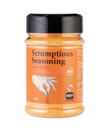 Scrumptious Seasoning 150g Pot - Available in Multiple Flavours - Allergen Free Keto & Vegan Sustainable and Handmade in Britain (Sweet Chilli)