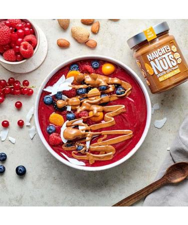 Naughty Nuts Bio Mandelmus Smooth - 100% Vegan Almond Butter 500g | No Palm Oil No Sugar | Healthy Topping & Recipe Ingredient - Buy Online on SooperMarket.com