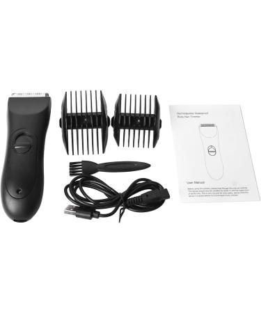 Men's Body Hair Trimmer Waterproof Electric Body Hair Trimmer Adjustable Ceramic Cutting Heads for Private - Buy Online on SooperMarket.com