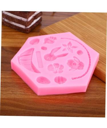 NAMOARLY Set Easter Cooking Supplies DIY Baking Cake Ice Cube Trays Cartoon Shape Easter Cookie Mould Silicone Fondant Easter Party Favor Supplies Nonstick Gummy Molds Candy Chocolate medium Pink - Buy Online on SooperMarket.com
