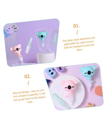 Kisangel Infant Nose Sucker - 2pcs Silicone Aspirators for Newborns | Baby Safety Manual Nose Cleaner for Nasal Care - Buy Online on SooperMarket.com