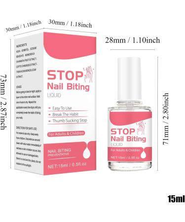 Stop Biting Your Nails Anti Nail Biting Nail Polish Clear Nail Varnish Thumb Sucking Stop Safe & Effective Bitter Taste Nail Biting Treat-ment For Adults& Hildren Fast And Easy Application 15ml - Buy Online on SooperMarket.com