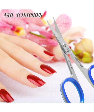 Nail Scissors 3 Pack - Blue & Pink Nail/Cuticle Scissors Set - Buy Online on SooperMarket.com