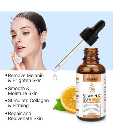 Premium 20% Vitamin C Serum For Face with Hyaluronic Acid Retinol & Amino Acids - Boost Skin Collagen Brighten Hydrate & Plump Skin Anti Aging & Wrinkle Facial Serum 30 ml (Pack of 1) - Buy Online on SooperMarket.com