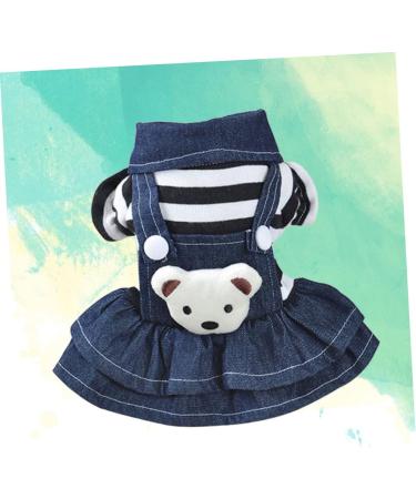 Angoily Dog Spring Dresses Dress for Summer Jeans for Girls Pet Apparel Dress with Bow Girls Nightgowns Classy Dress Summer Jeans Spring Dresses for Work Dog Dress Stripe Pet Supplies S As Shown - Buy Online on SooperMarket.com
