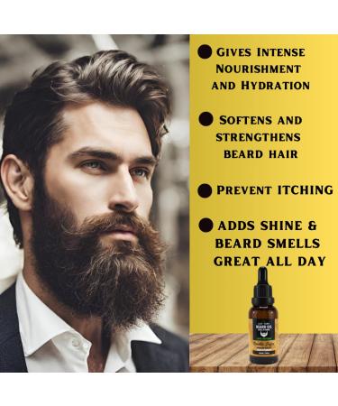 Beard Oil (Vanilla Coffee) - Premium Quality 100% Natural & Made in Canada | 30ml - Nourish & Style Your Beard - Buy Online on SooperMarket.com