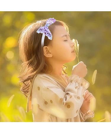 Totelux Mermaid Headband - Reversible Fish Tail Hair Hoop with Pearl for Women & Girls - Light Purple - Buy Online on SooperMarket.com