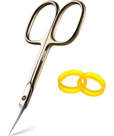 Cuticle Scissors Precision Manicure Beauty Nail Scissors for Small Children Cuticle Nipper Professional Stainless Steel Scissors for Men Women 3.7 Inch Gold - Buy Online on SooperMarket.com