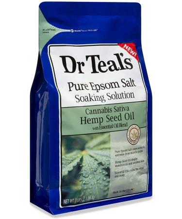 Dr Teal's Hemp Seed Oil Epsom Salt Soak 3 LBS + Foaming Bath 34 FL OZ Bundle - Buy Online on SooperMarket.com