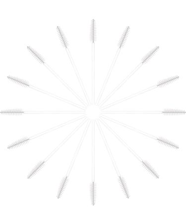 AIBAOBAO 100Pcs Disposable Mascara Wands | White Crystal Eyelash & Eyebrow Brushes | Spoolie Makeup Tools - Buy Online on SooperMarket.com