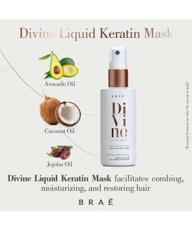 Divine Express Hair Repair Keratin Mask 2.02 oz - Moisturizing & Shine-Enhancing Hair Spray with Coconut, Avocado & Jojoba Oils - Buy Online on SooperMarket.com