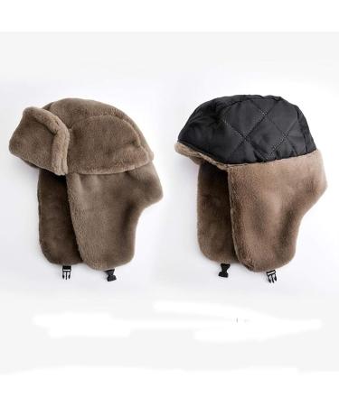MioCloth Faux Fur Winter Earflap Hat | Russian Ushanka Cap with Fur Lining - Buy Online on SooperMarket.com