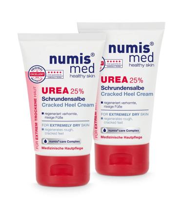 Numis Med Wirring ointment with 25% urea 2 -pack - skin -calming shaking foot cream for very cracked & strongly horny feet - vegan skin care without silicones & parabens - foot care (2x 50 ml)