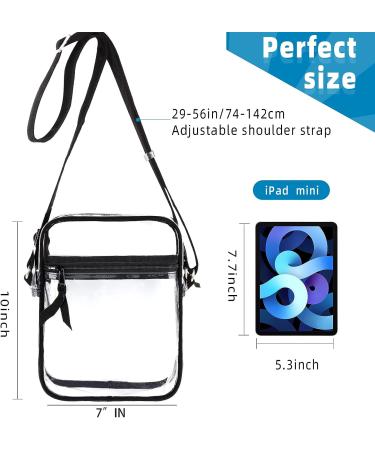 DONGGANGAJI Clear Crossbody Bag - Stadium Approved for Concerts - Black - Buy Online on SooperMarket.com