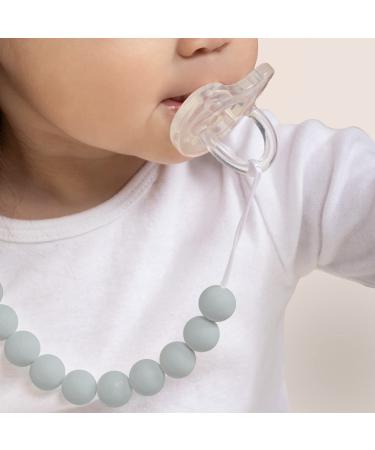 Center Coast Collections Silicone Pacifier Clip - Safe Binky Holder - Neutral Grey - Unisex Baby & Toddler - Buy Online on SooperMarket.com