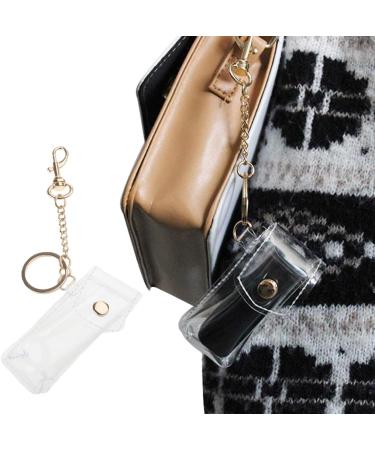 Buy Clear PVC Fashion Keychain Lipstick Holder | Stylish Outdoor Lipstick Sleeve Keychain - Buy Online on SooperMarket.com