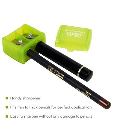Kiss New York Professional Duo Pencil Sharpener - Convenient Essential Tool for Eye and Lip Liner - Easy to Clean and Compact - Buy Online on SooperMarket.com