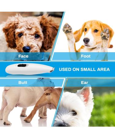 Dog Clippers Welltop Dog Grooming Clippers Low Noise USB Rechargeable Pet Hair Trimmer Cordless Clippers for Small Dogs Cats Pet Electric Clipper for Hair Around Face Eyes Ears Paws Rump (White) - Buy Online on SooperMarket.com