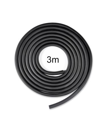 Yosoo 6x9mm Natural Latex Rubber Rubber Band Tube Tubing Replacement Rubber for Slingshot Catapult 3m (Black)