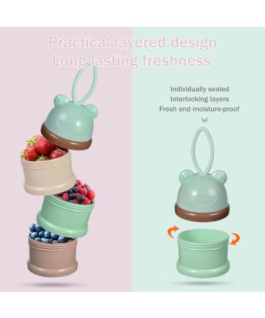 2pcs Liwein Milk Powder Dispenser Pot for Travel Feeding - Brown+Pink - Buy Online on SooperMarket.com