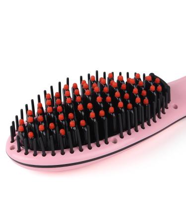 Hair Straightener Brush - Quick Heating Digital Detangling Comb with Ceramic Styling Irons - Buy Online on SooperMarket.com