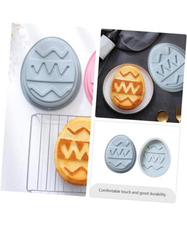 Zerodeko 2pcs Cake Silicone Mold Egg Shaped Mold Tuile Molds Silicone DIY Baking Moulds Easter Bunny Egg Silicone Easter Eggshell Semi Sphere Silicone 3D Silicone Mold Food Silica Gel Fudge 19.9x16.4cm Blue - Buy Online on SooperMarket.com