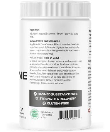 One brand Nutrition Glutamine 100% PURE Powder Vegan (500g) 1.1lb | L-Glutamine | 100 Servings - Buy Online on SooperMarket.com
