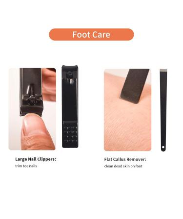 Tirdkid 12Pcs Nail Clipper Manicure Set in Brown PU Leather Case - Stainless Steel Pedicure Kit for Men and Women - Buy Online on SooperMarket.com