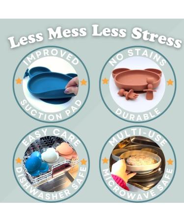 Sage Green Suction Plate Baby Cutlery Set with Toothbrush and Weaning Essentials - Dishwasher Safe - Buy Online on SooperMarket.com