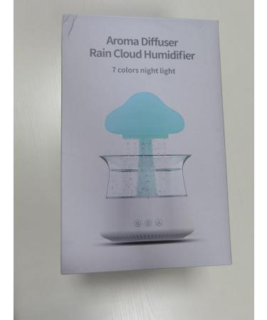 Rain Cloud Humidifier with Remote & Waterfall Lamp - White Noise & Rain Sounds for Bedroom Desk - Air Humidifier - Buy Online on SooperMarket.com