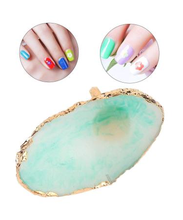 Resin Plastic Plate Dekaim Resin Mini Nail Art Gel Polish Color Mixing Plate Tips Display Holder Manicure Tool(Green) - Buy Online on SooperMarket.com