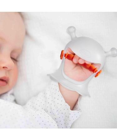 BAOK Hand Biting Rings for Babies | Anti-Drop Silicone Bite Ring Toys | Durable Dental Play Stuff | Safe Baby Gifts - Orange - Buy Online on SooperMarket.com