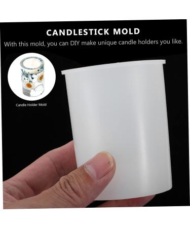 STOBOK 2pcs Candlestick Mold Concrete Pillar Mould Decorative Trays Candle Making Resin Molds Wax Candle Molds Candle Making Molds Jewelry Silica Gel White Candle Holders 3D Whitex2pcs 8X6cmx2pcs - Buy Online on SooperMarket.com