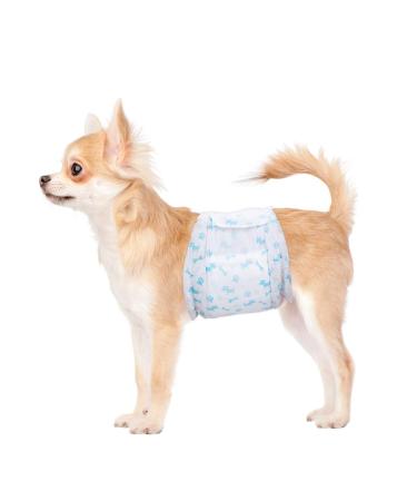 22 Pack M Disposable Dog Diapers for Male Dogs Dog Diapers for Male Dogs Fits Waist 45-63 cm Medium White M