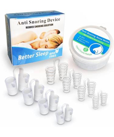 KUIKUI Snore Nasal Dilator Clip - 8pcs Silicone Nose Vents for Easy Breathing and Better Sleep - Buy Online on SooperMarket.com