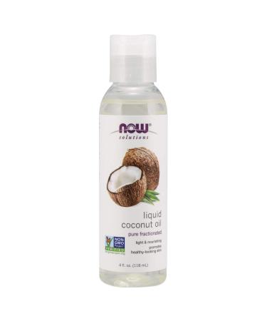 Now Foods Solutions Liquid Coconut Oil Pure Fractionated 4 fl oz (118 ml)