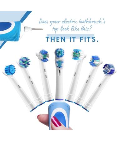 Alayna Replacement Brush Heads - Pack of 4 Cross Style Electric Toothbrush Heads Compatible with Oral B Braun Bases - Buy Online on SooperMarket.com