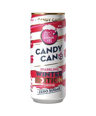 Candy Can Limited Edition Winter Edition Candy Cane Flavour Fizzy Drinks American Soda Flavours Sugar Free Sparkling Pop Cans (1 x 330ml Can) Candy Cane 1 Count (Pack of 1)