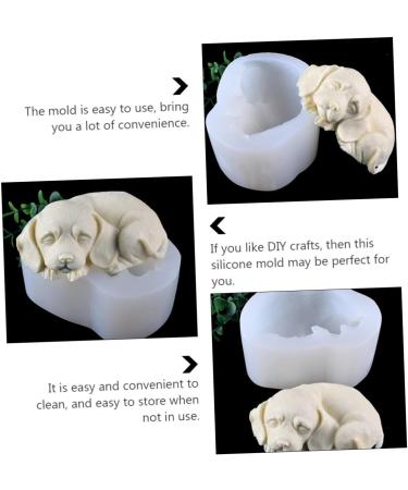 IMIKEYA Dog Fondant Molds 2pcs Mold White Cake 3D Silica Gel Decorate Baking Fondant Mold 10.8X8.5X5CMx2pcs - Buy Online on SooperMarket.com