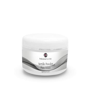 JND Acrylic Powder Professional Salon Quality Acrylic Nails Extension Nail Art (12 grams Pure White) 12 g (Pack of 1) Pure White