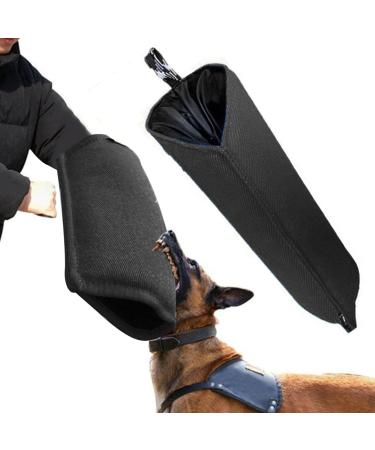 Dog Bite Sleeves Burlap Arm Protection Sleeves Dog Training Arm Sleeves Bite Protective Sleeves for Dog Training Supplies (Black)