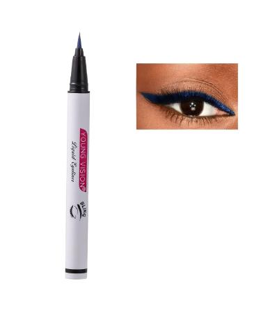 MIELIKKI Liquid Eyeliner Pencil  Smudge Resistant Colored Eyeliner  Neon Colorful Liquid Eyeliner Pen  High-pigmented  Long Lasting  Waterproof  Easy-Glide  Blue