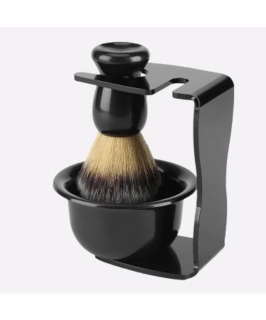 3-in-1 Men's Shaving Kit: Shaving Brush & Bowl Set with Safety Stand - Portable Shave Accessories - Buy Online on SooperMarket.com