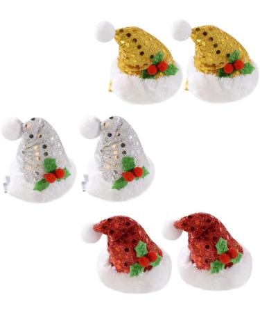 minkissy 3 Pairs Wedding Hair Accessories Xmas Kids Hair Accessories Xmas Hair Clips Girls Christams Barrettes Hair Jaw Clips Christmas Hair Barrettes European and American Child Hat - Buy Online on SooperMarket.com