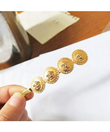 Yalice Gold Coin Bobby Pins Barrettes - Wedding Hair Accessories 2Pcs for Women & Girls - Buy Online on SooperMarket.com