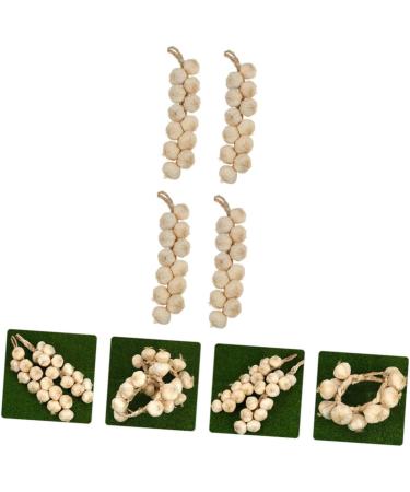 ABOOFAN 4pcs Simulated Garlic Hanging Skewers Lanyard Artificial Vegetable Model Photo Props Accessories - Buy Online on SooperMarket.com